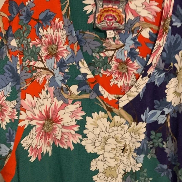 Johnny Was Multicolor Floral Long Sleeve Top - Picture 3 of 5